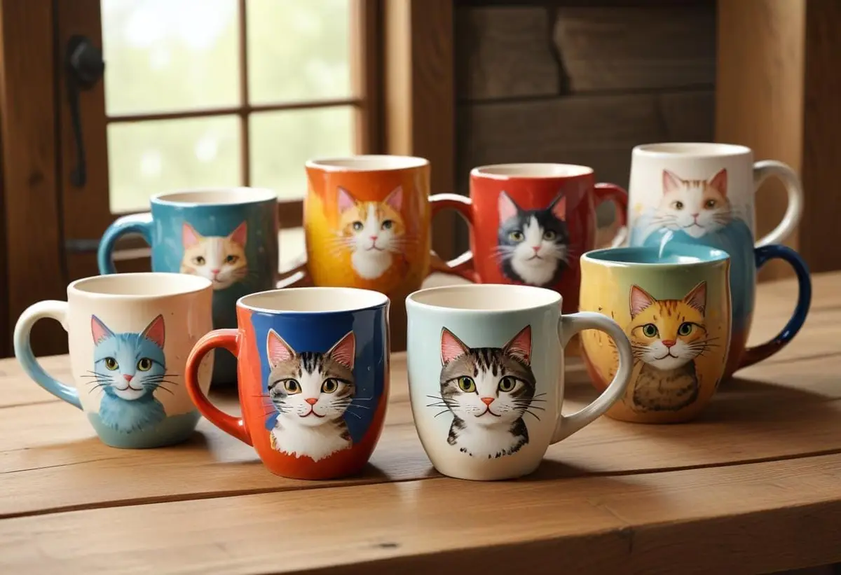 Katt mugg illustration